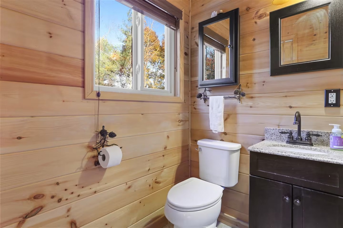 Bathroom #5 is half bathroom en-suite with bedroom #5