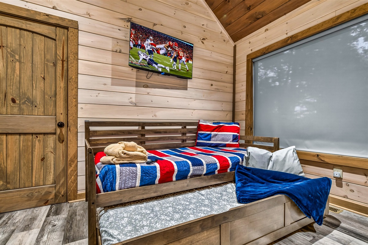 Twin Bed with Trundle Bed in Game Room