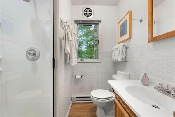 Main floor bathroom with shower