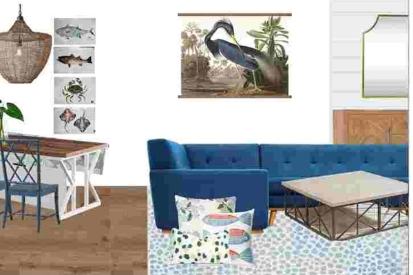 The living room is made for cozy nights in—featuring an electric fireplace and a 75” smart TV for game days and movie marathons. And yes… there are a few fun surprises in here you’ll have to see in person!