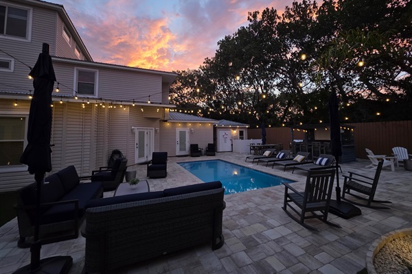 Enjoy the outdoors at night with upgraded lighting and new seating options