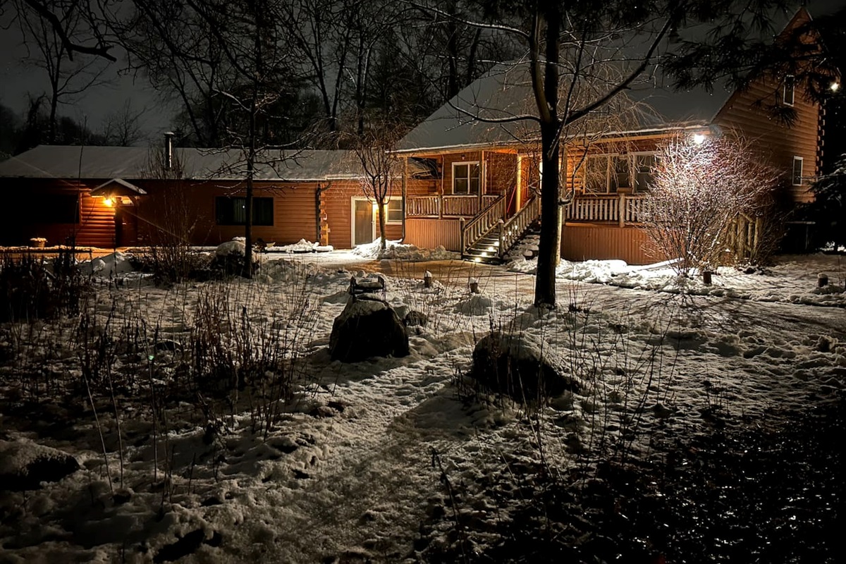 Evening snowy view.