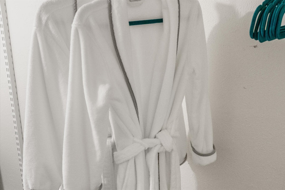 Every bedroom is stocked with a set of plush robes, so you can enjoy your stay in cozy comfort. It's our way of helping you feel right at home!