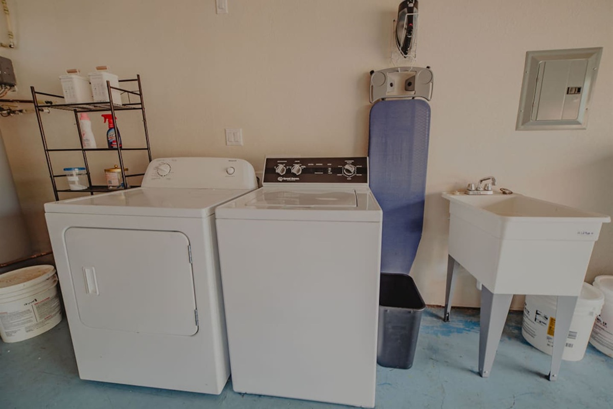In-home washer and dryer available for your convenience