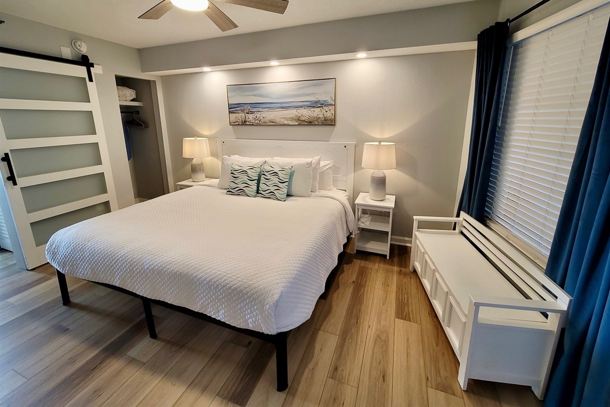 Warm tones and inviting vibes in the King Bedroom