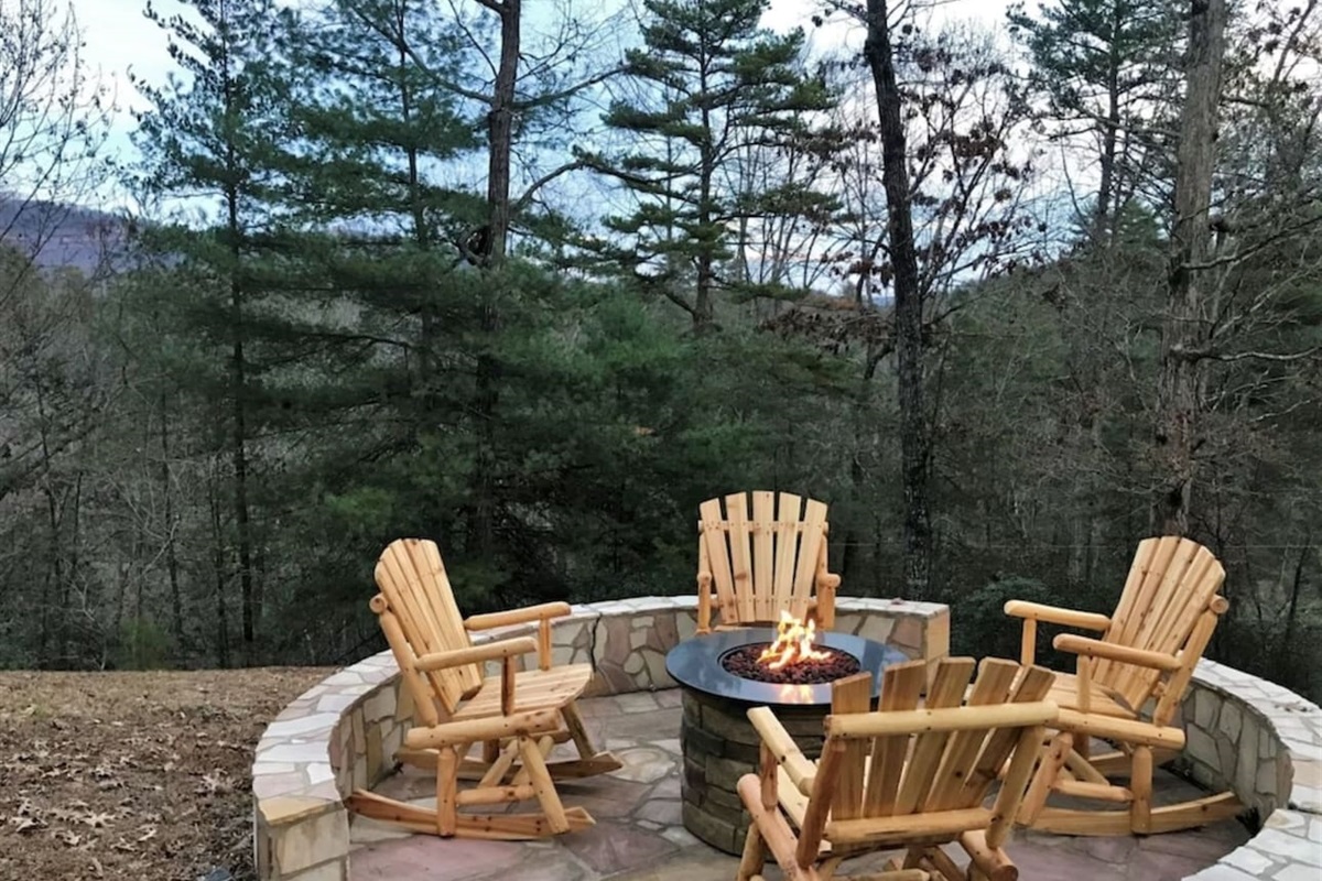 Firepit and relaxation