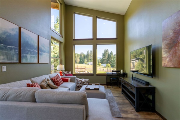Living room. Windows face south and east.
