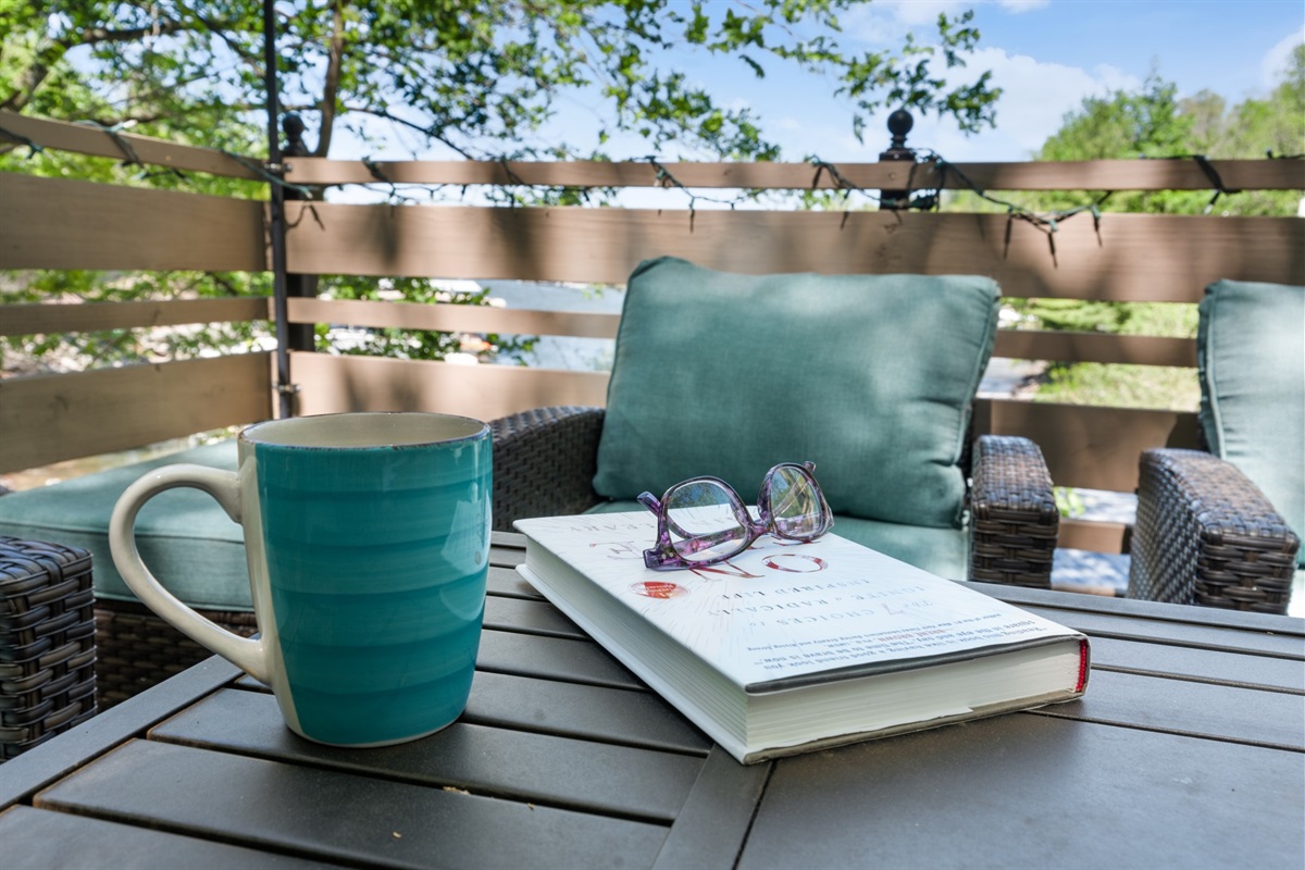 Step outside and enjoy the fresh lake air anytime.