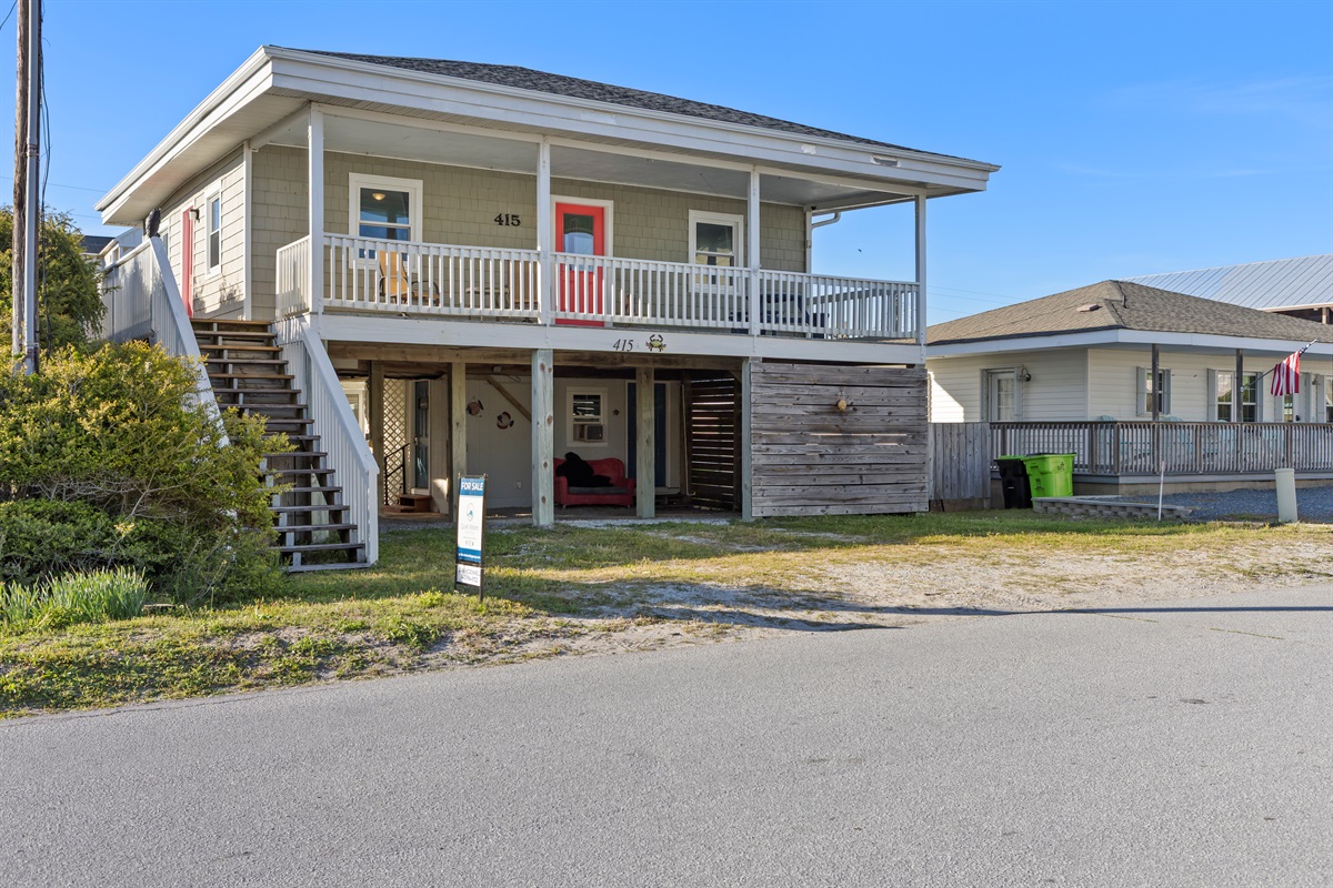 Island Time up the stairs