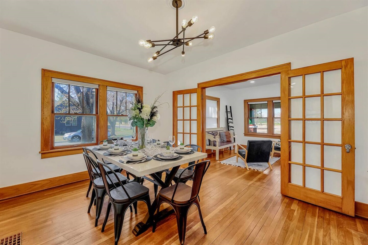 Open floor plan dining room