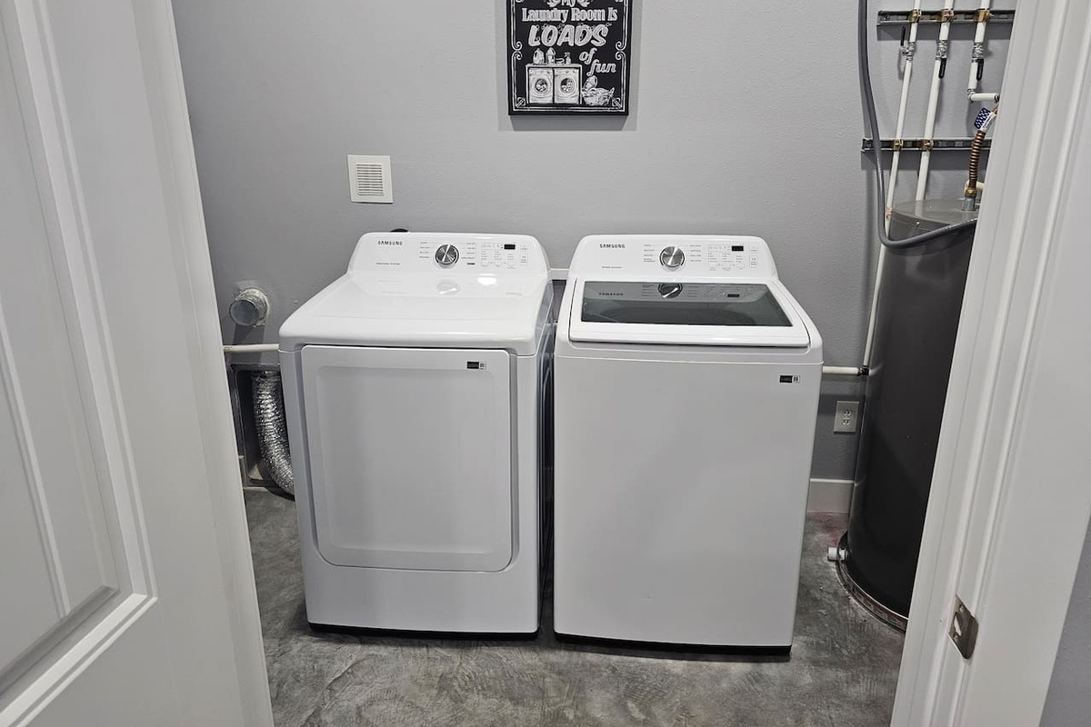 A second set of convenient laundry access for family vacations and longer trips.