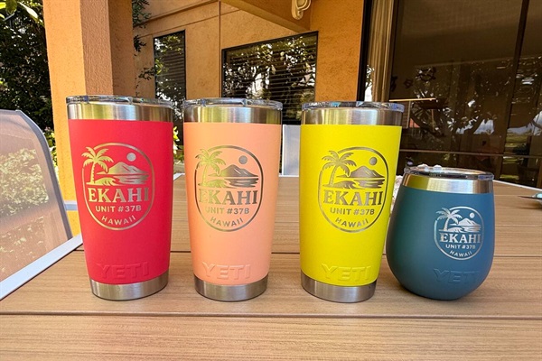 Feel free to use our customized yetis during your stay