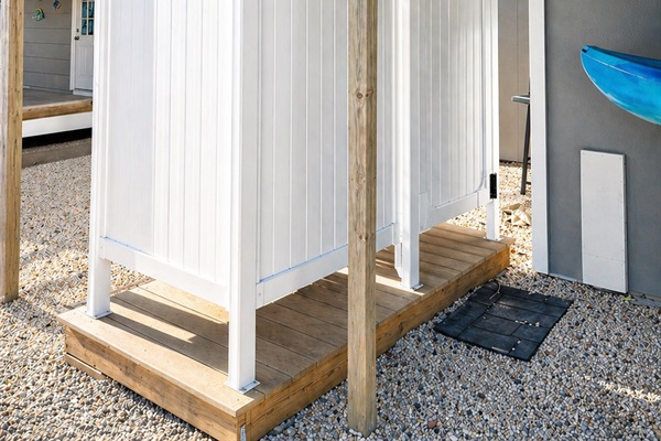 Outside shower for each unit