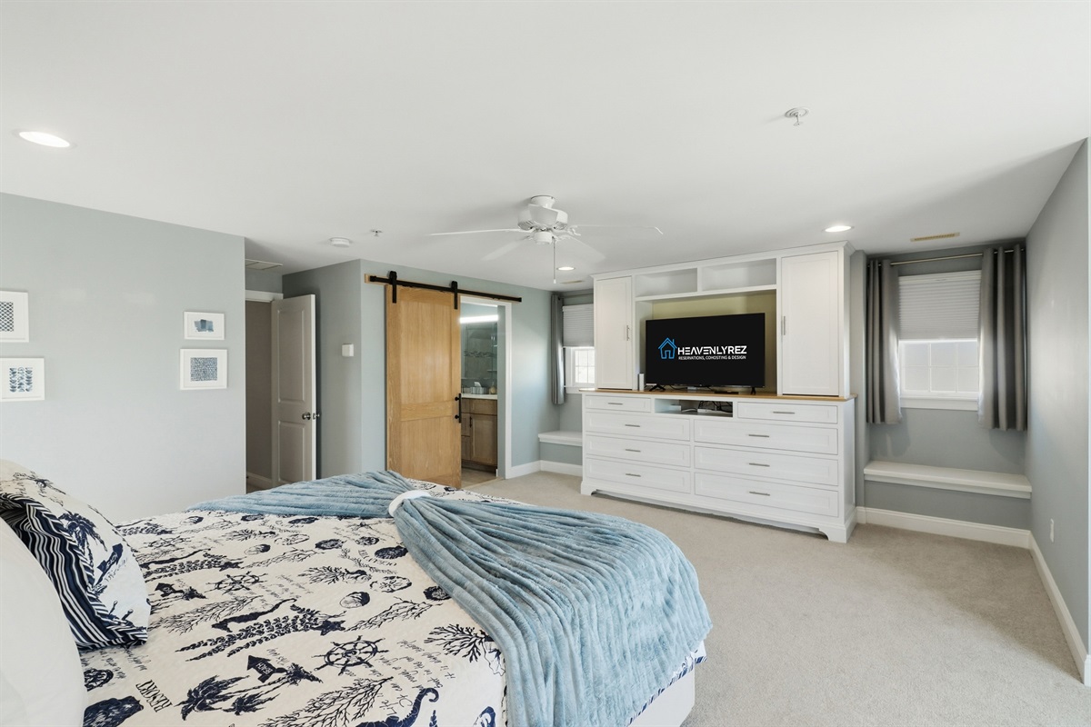 Comfortable king-sized bed and modern ensuite