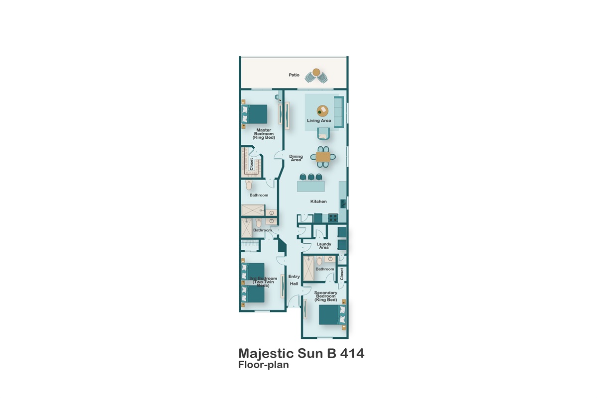 This 4th Floor, CORNER UNIT, 3 Bedroom & 3 Bathroom condo IS COMPLETELY REMODELED with an Updated Kitchen, Bathrooms, New Furniture and Decor - Come Relax!