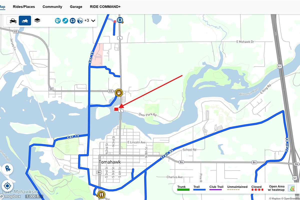 Snowmobile Trail Map