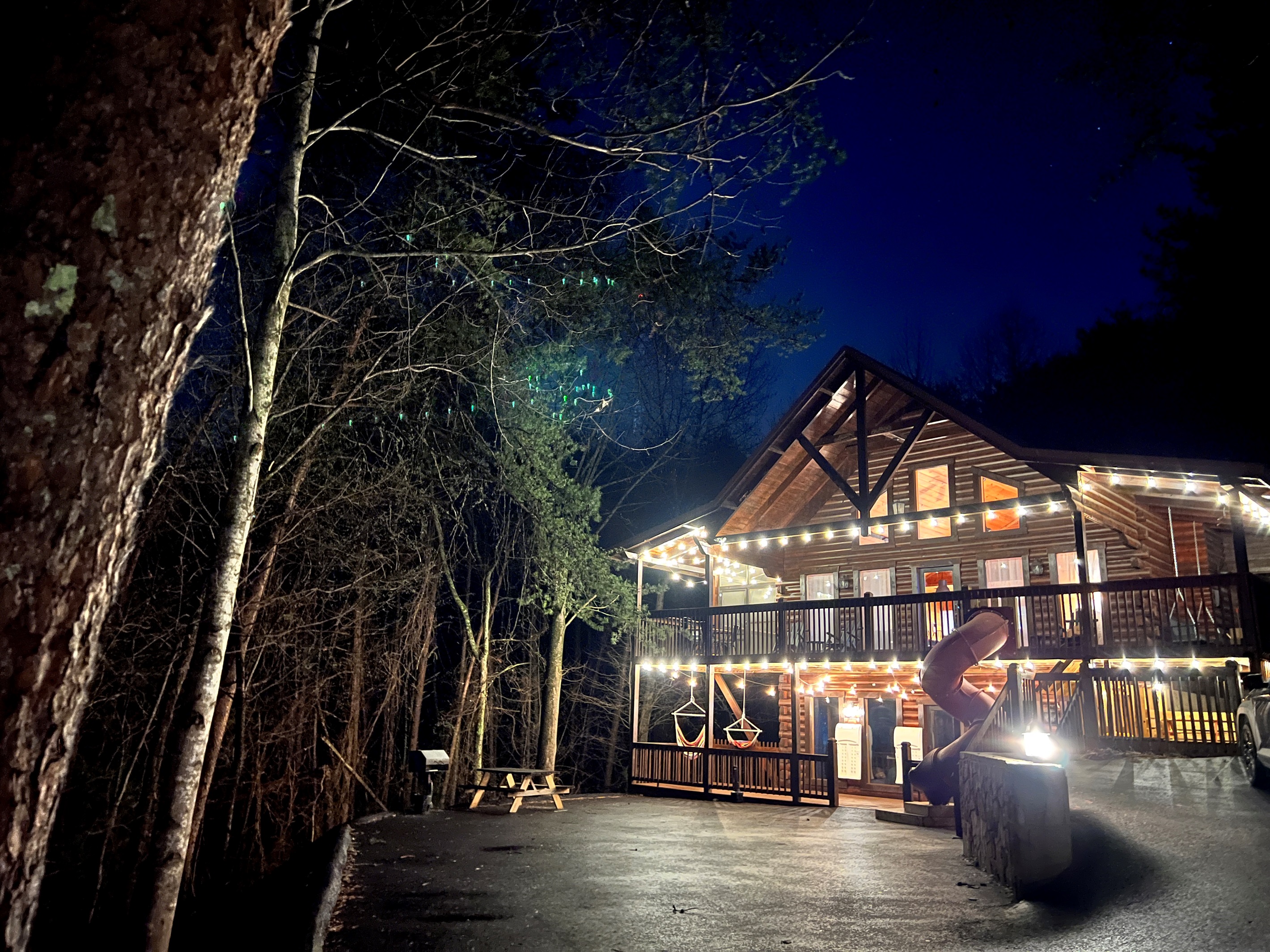 Driveway is newly paved