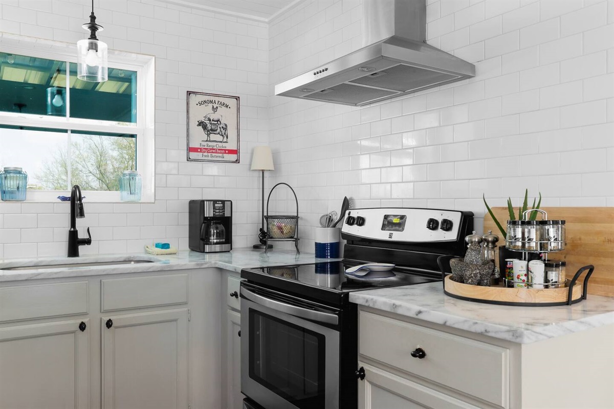 Cook up your favorite meals in this fully equipped kitchen. 