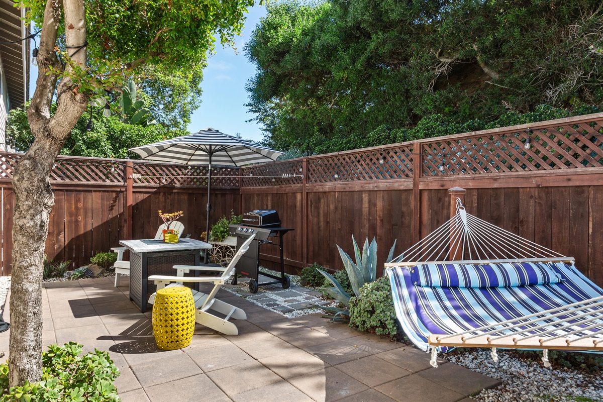 Hammock/ fire pit/bbq