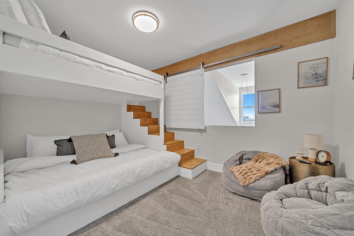 Queen over King Bunk Room