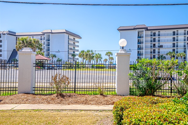 View from patio seating