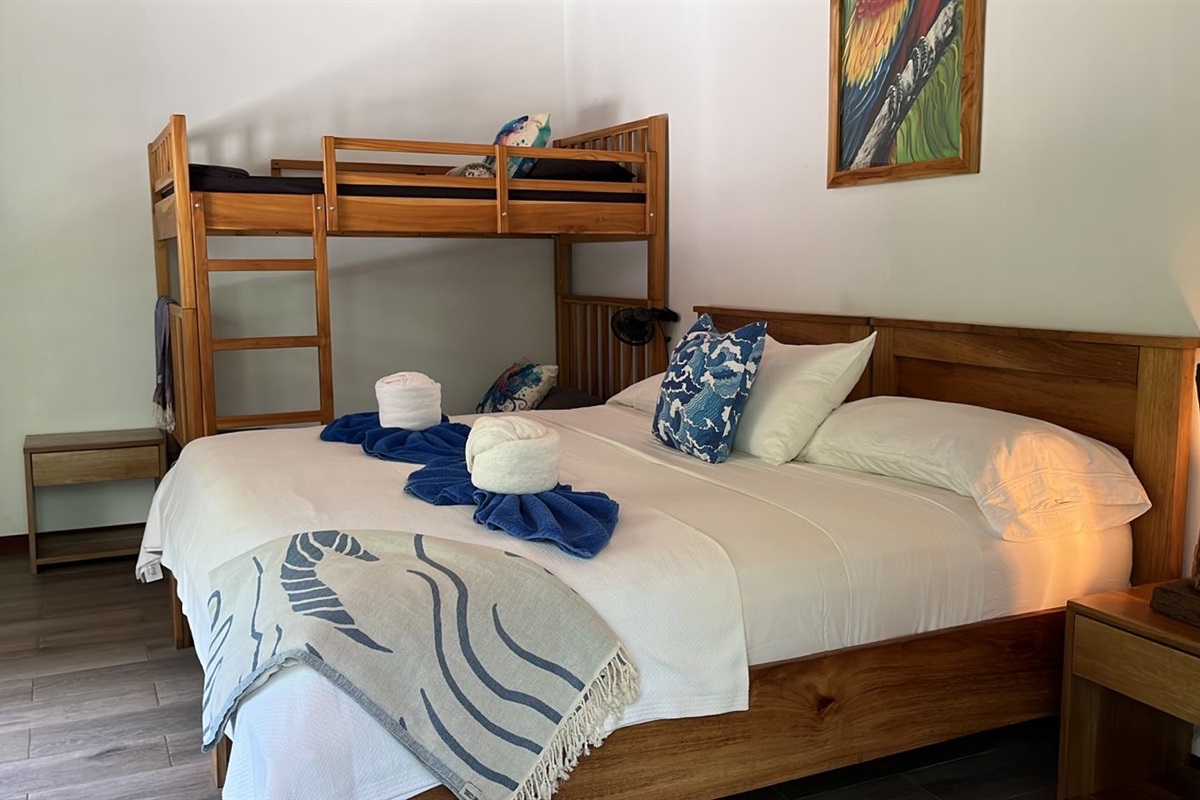 King bed can also transition into twins upon request, making this an ideal kids room. 