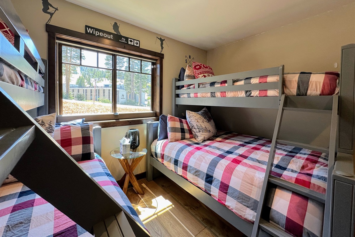 Wake up to stunning views of Canyon Lodge right from the bunkroom window—your private front-row seat to the slopes.