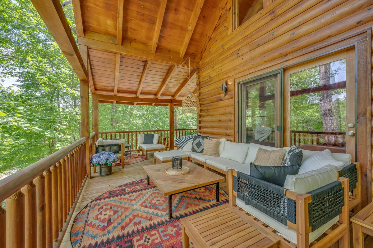 Deck area with multiple seating for relaxation 