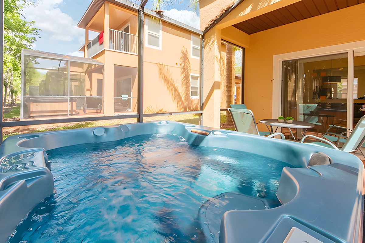 Your Private hot tub is the perfect addition to your vacation home, to unwind after a full day at the parks