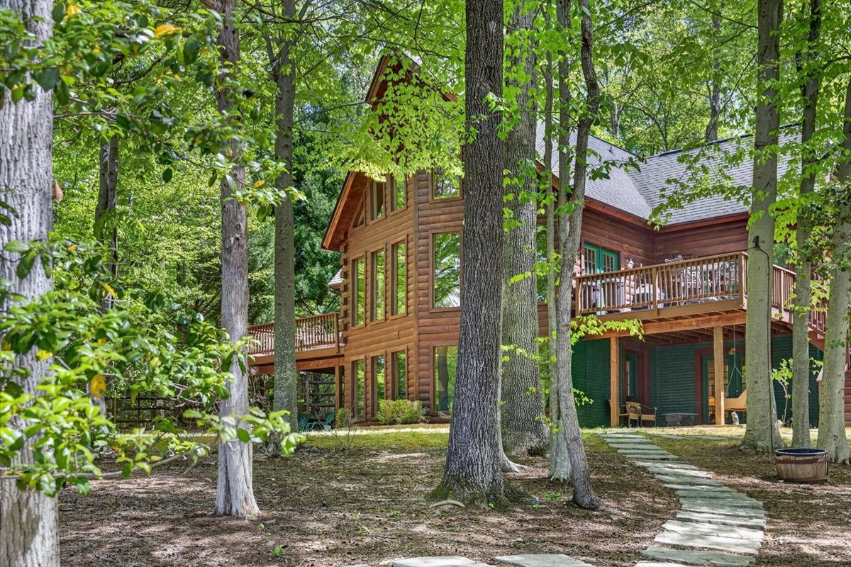 Cozy log cabin getaway.