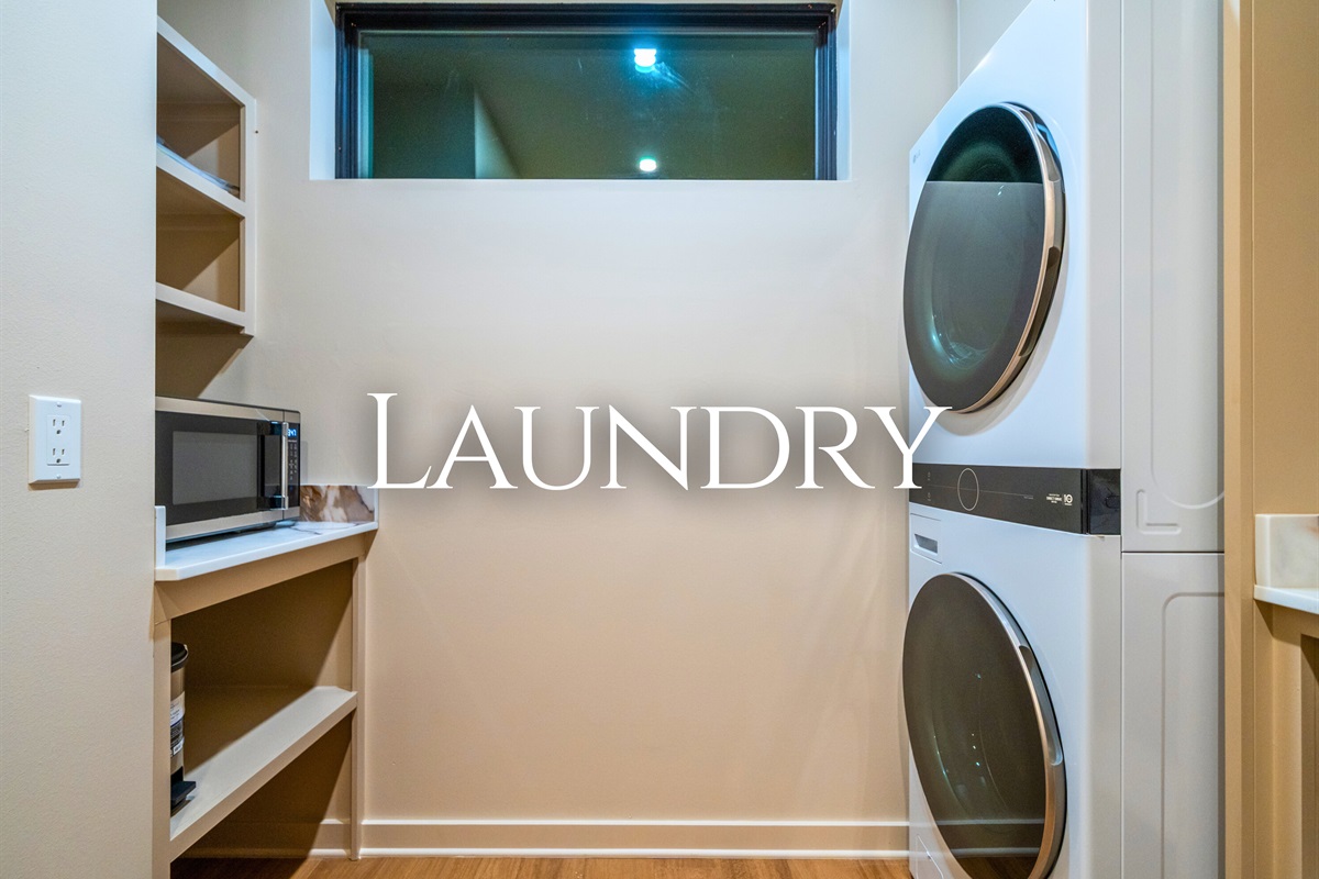 Having a dedicated laundry area makes longer stays so much easier, with plenty of space to keep everything fresh and organized.