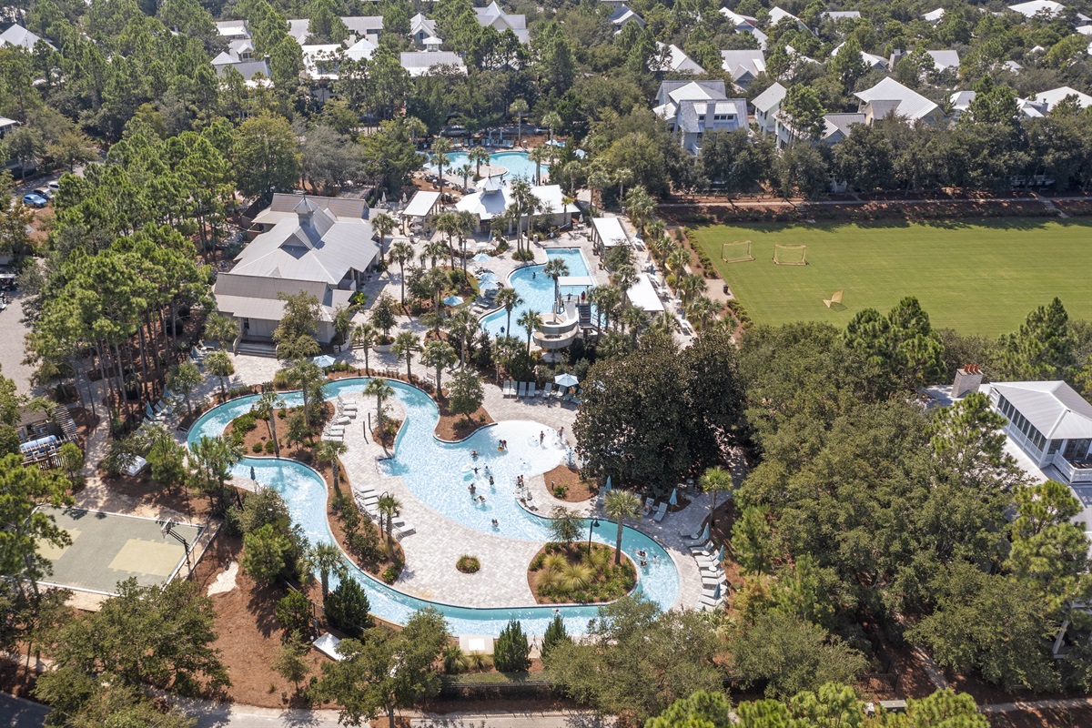 Aerial View of Camp Watercolor