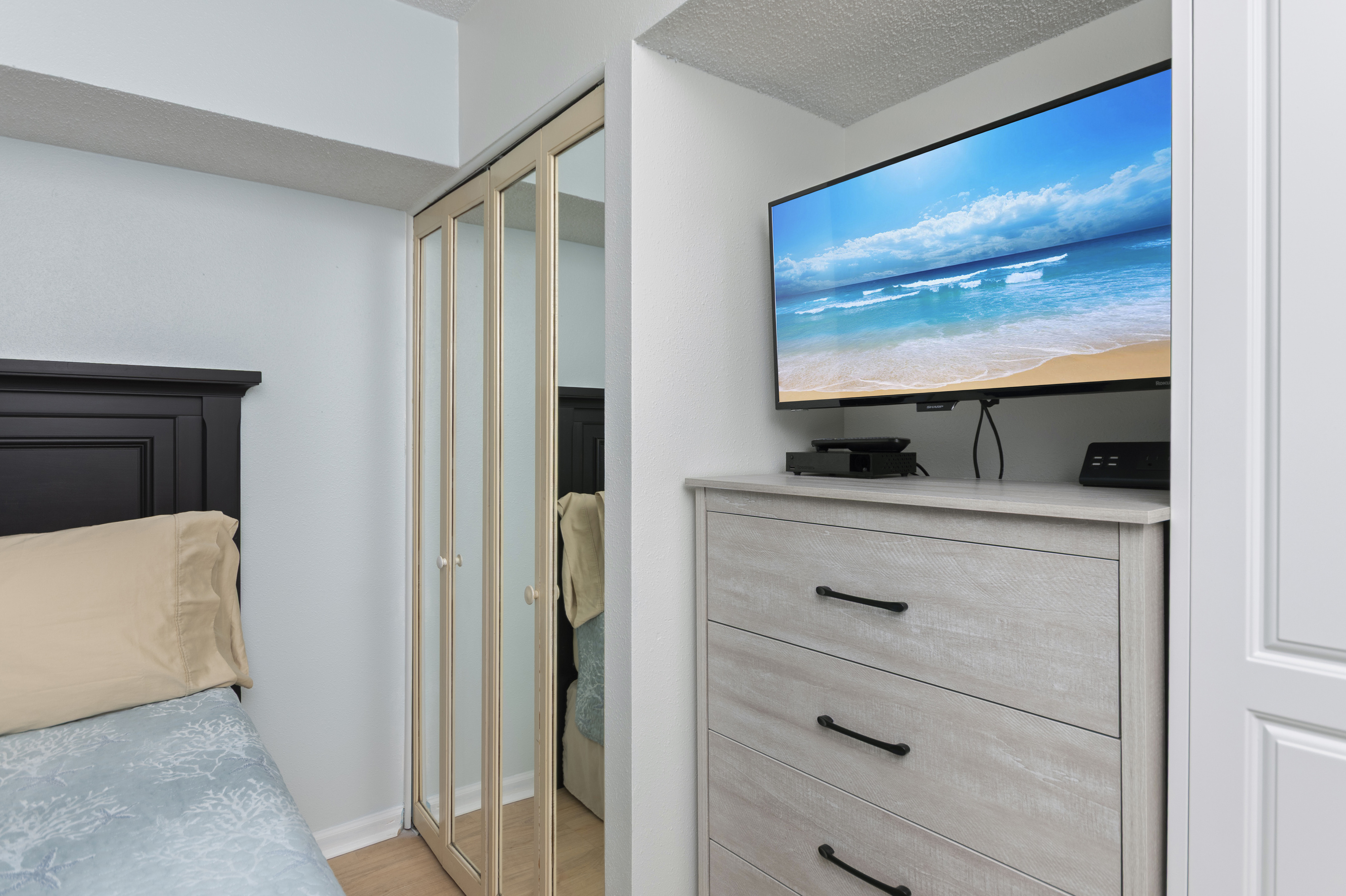 Two smart TVs in the condo for a variety of viewing.  Plenty of storage to unpack and stay awhile. 