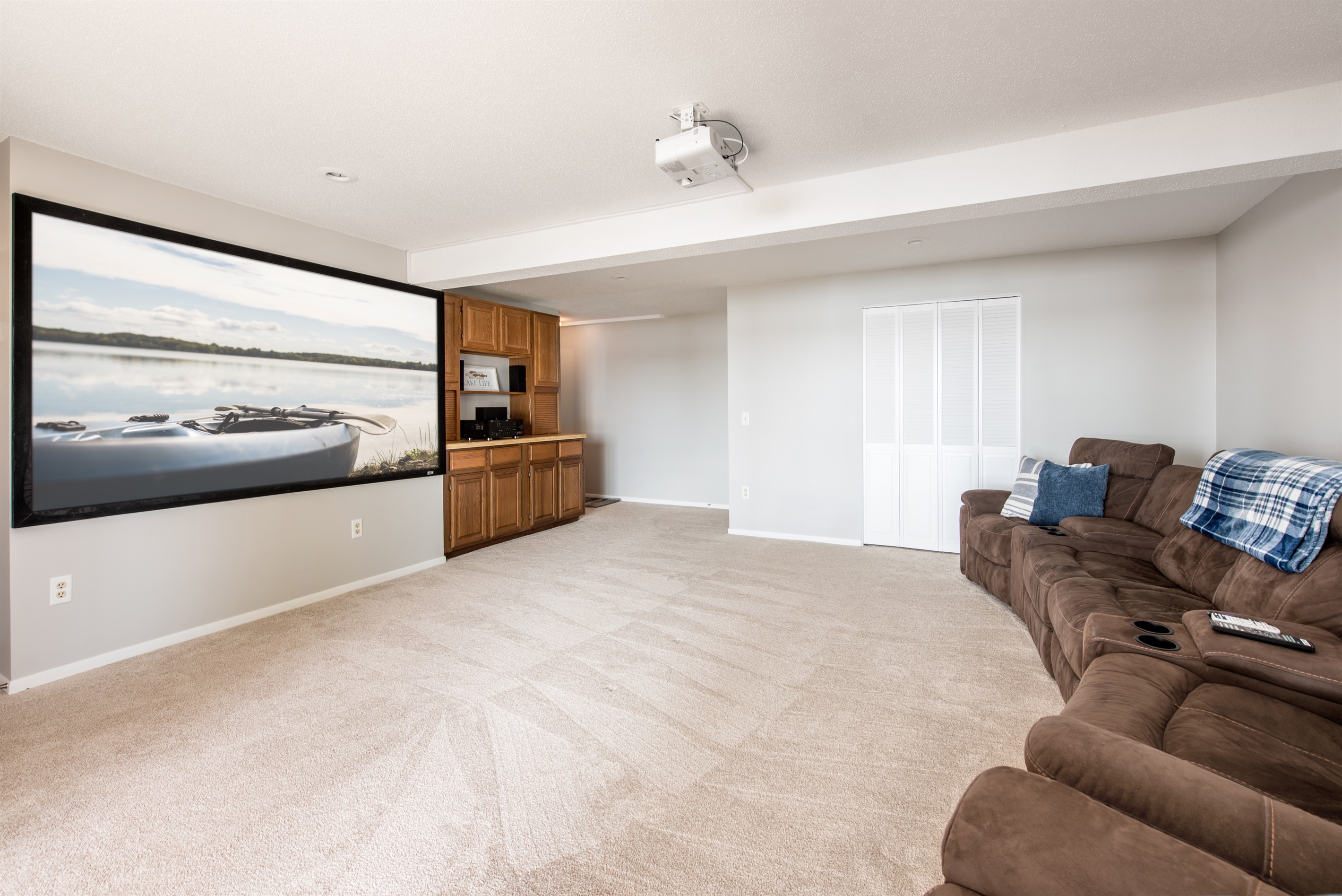 Movie night on the 100" theater screen