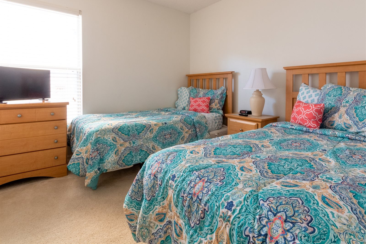 Twin Beds, TV in every bedroom!