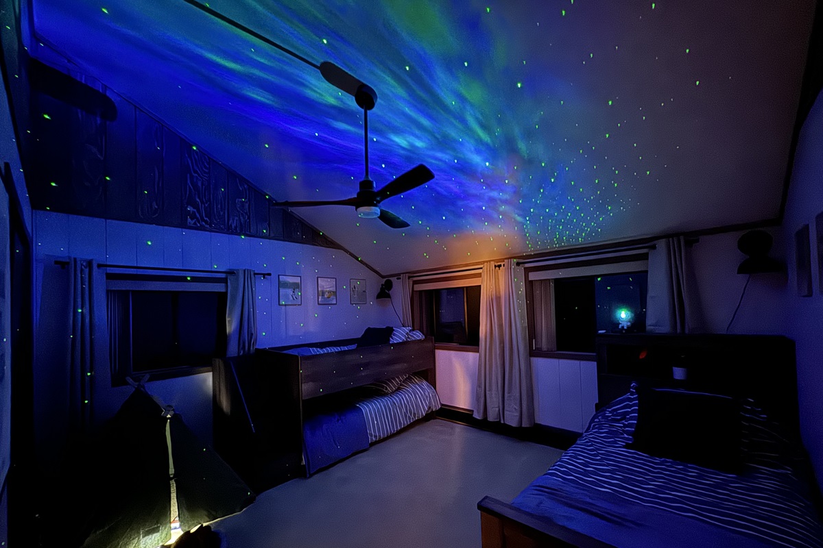“A kid-favorite! Galaxy lights and bunk beds make bedtime an adventure.”