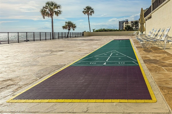 Shuffleboard with an ocean view. Your game just got an upgrade.