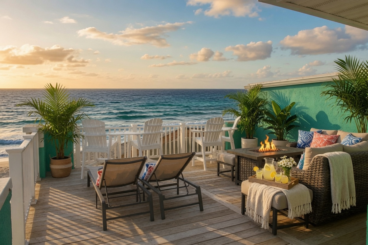 Rooftop deck with seating for everyone