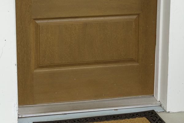 The front door and matt