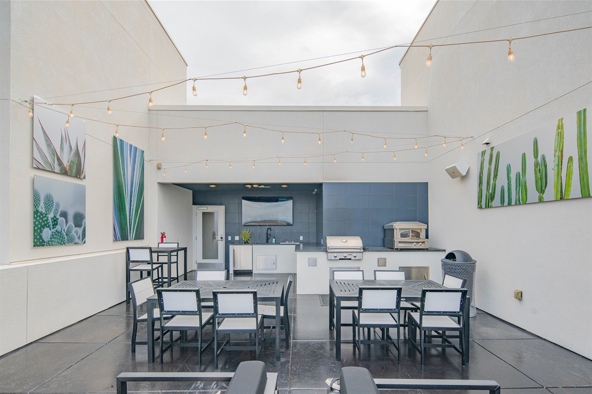 Rooftop patio area at the complex. Just down the hall from the unit.