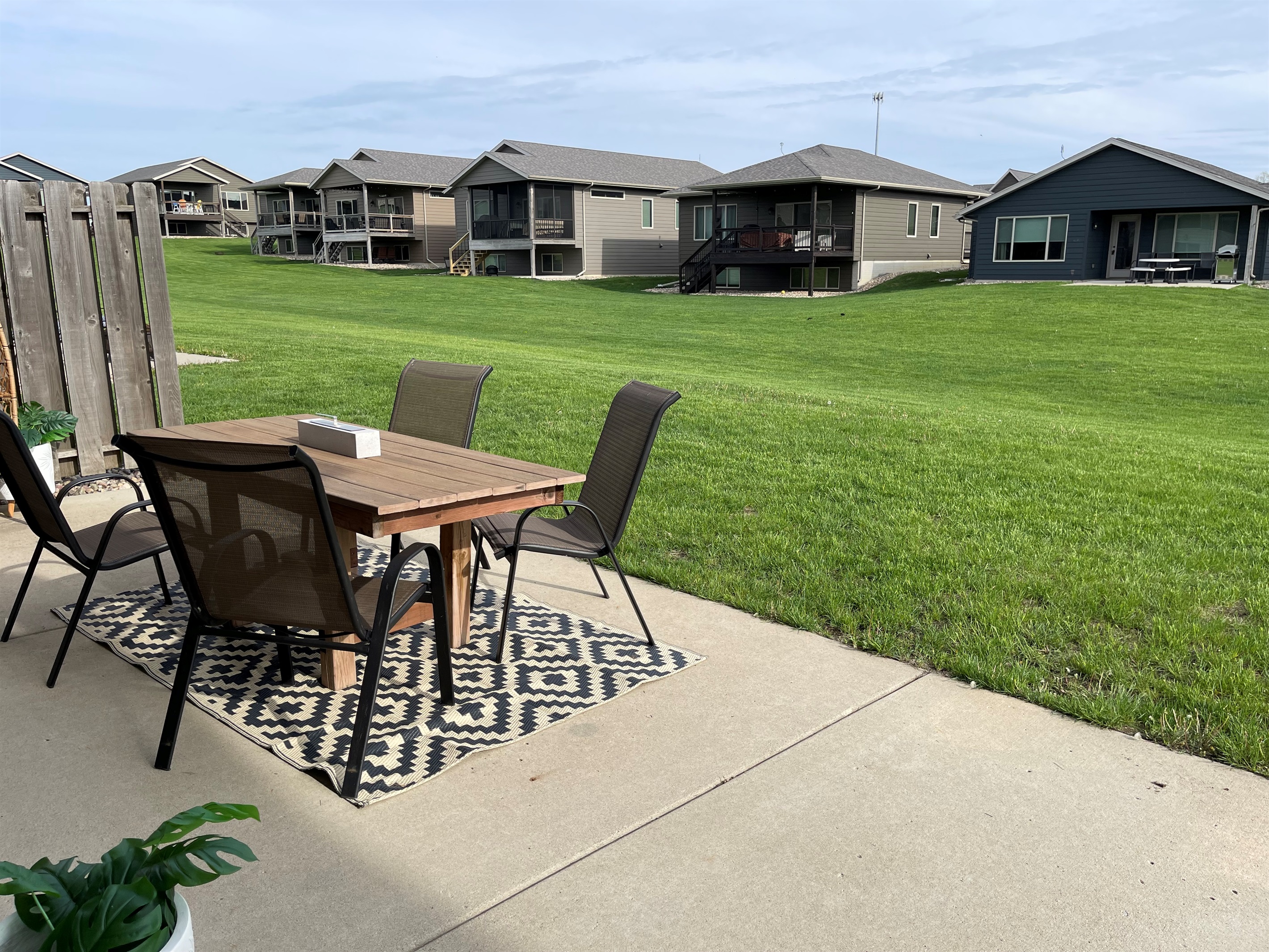 Outside patio area and green space