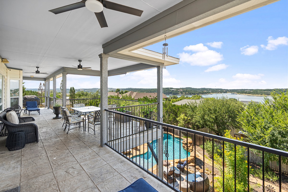 Relax and soak in the views on the main level balcony 