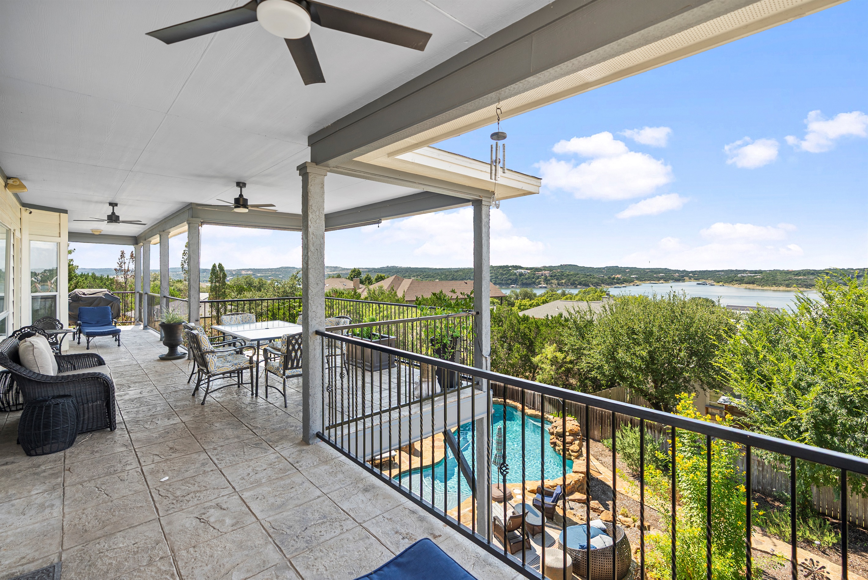 Relax and soak in the views on the main level balcony 