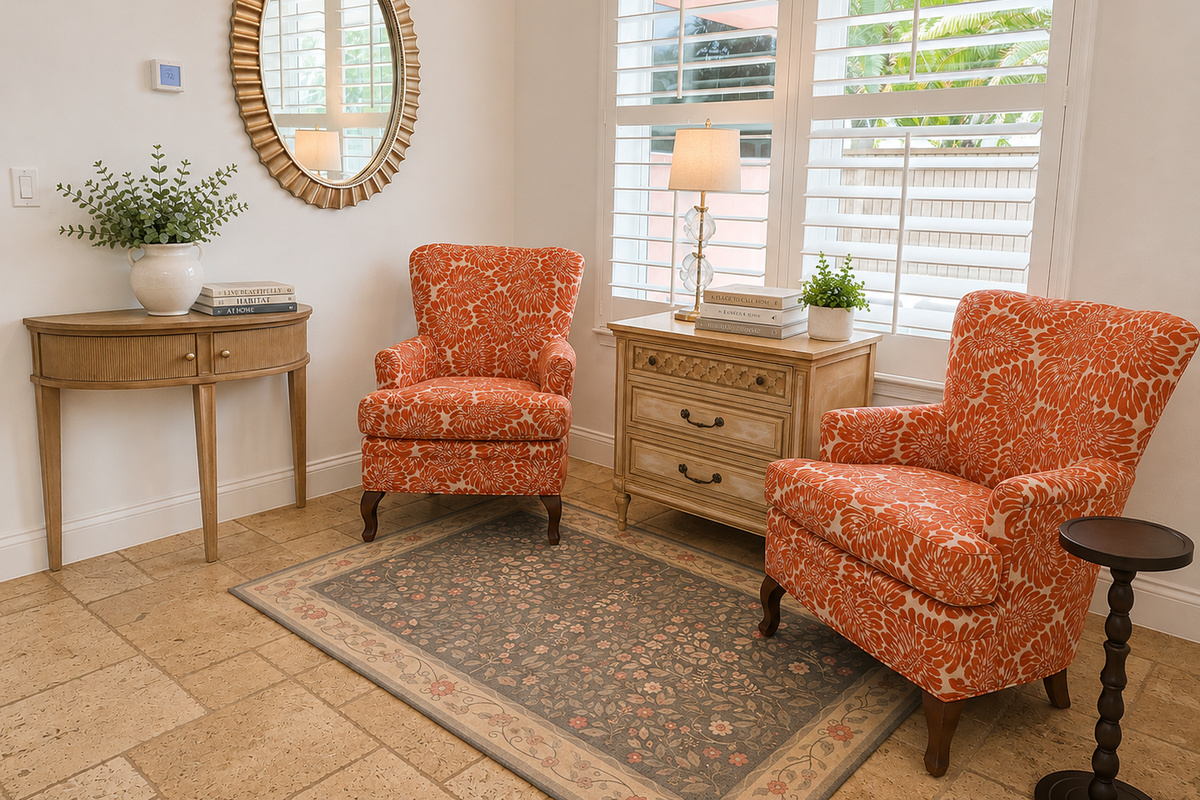 Reading Nook to relax and unwind and connect.