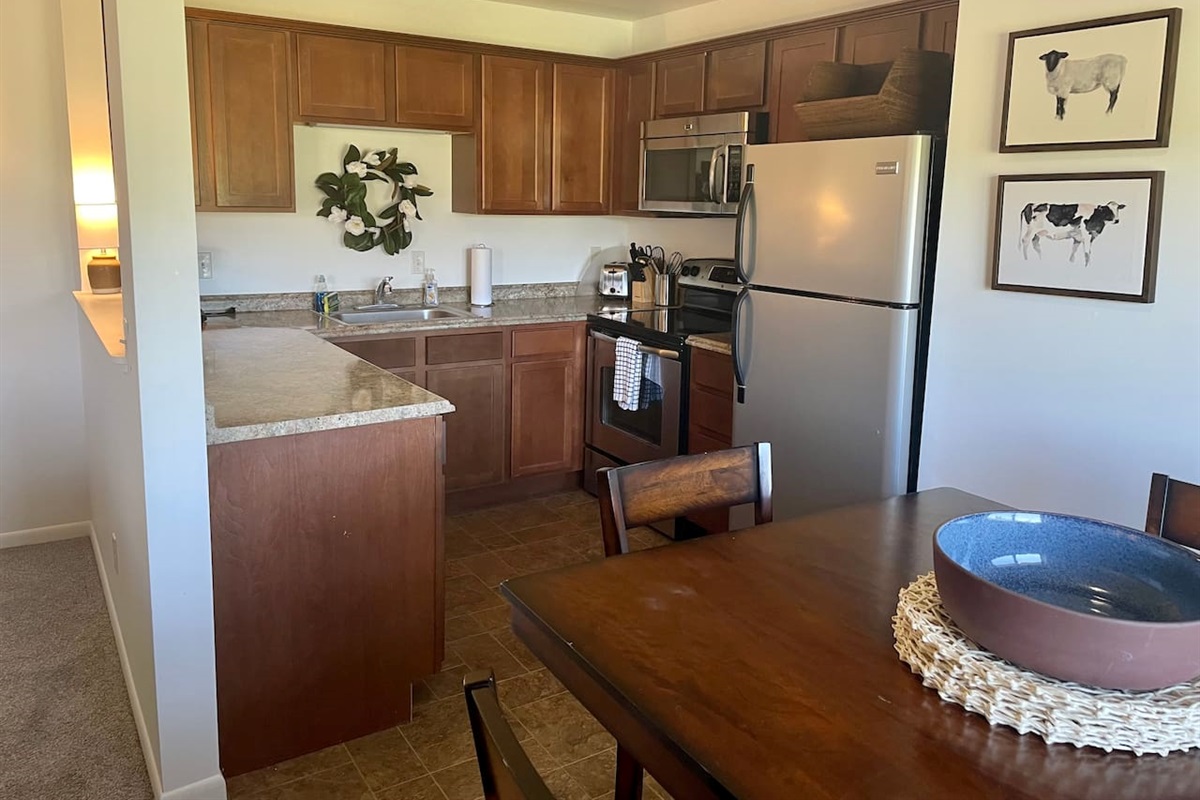 Fully equipped kitchen