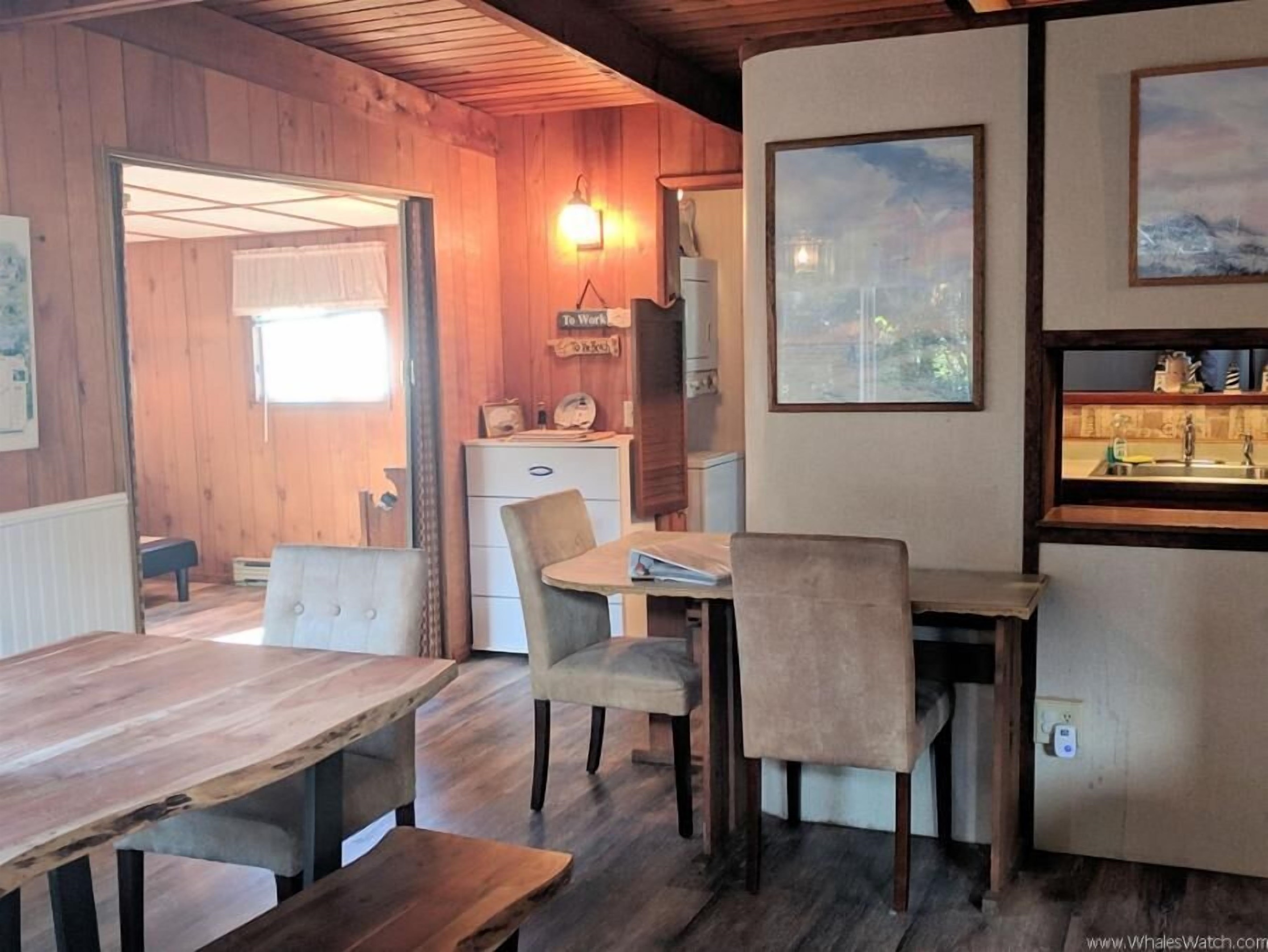 Dining, bar area and kitchen pass through