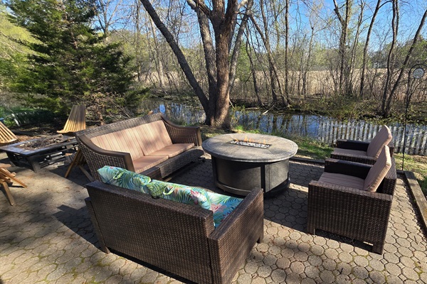 Coffee table with firepit