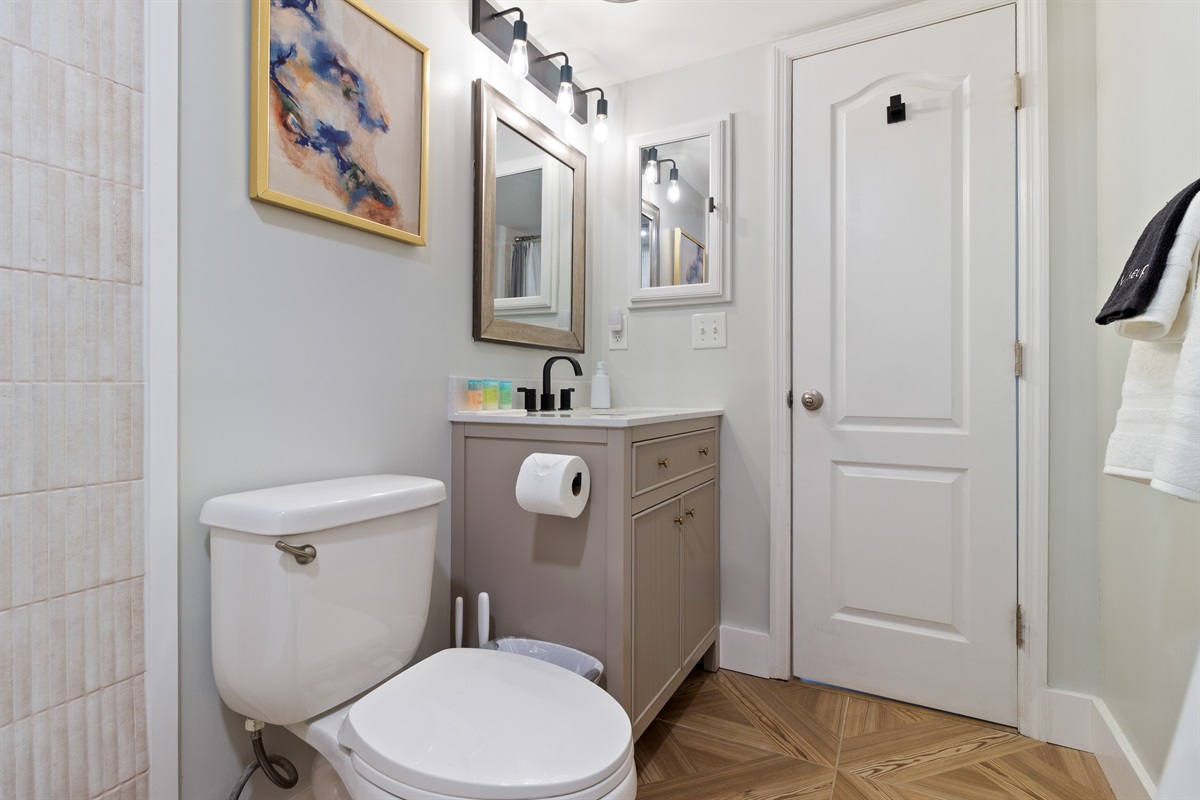 Bathroom 2 - Bath linens and basic soaps provided