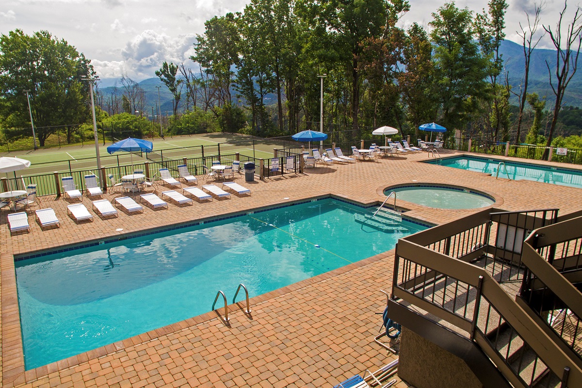 1 of 3 community pools you have access to as a guest of the Hideaway Lodge!