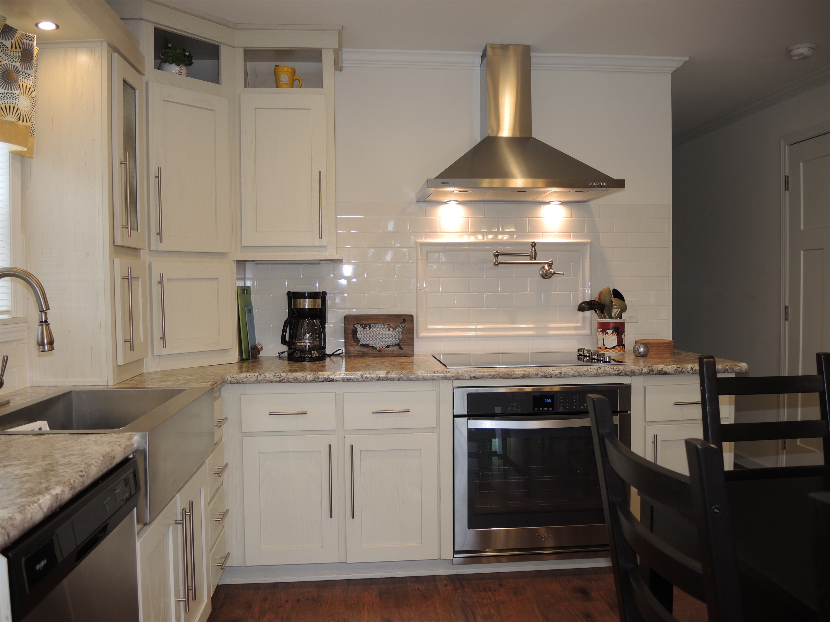 Modern kitchen with stainless appliances
